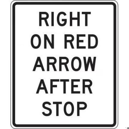 Accuform INTERSECTION SIGN RIGHT ON RED ARROW FRR724RA